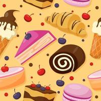 Dessert Seamless Background vector