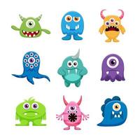 Halloween Monsters Icon Collection vector