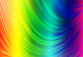 Light Multicolor, Rainbow vector background with bent ribbons.