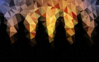 Dark Orange vector abstract mosaic background.