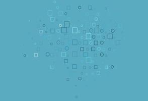 Light BLUE vector texture with disks, rectangles.