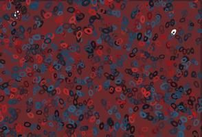 Dark Blue, Red vector background with bubbles.