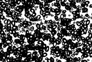 Black and white vector background with bubbles.