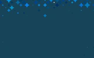 Light BLUE vector pattern with christmas stars.