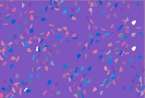 Light Blue, Red vector pattern with chaotic shapes.