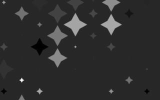 Fondo de vector gris plateado claro con estrellas de colores.