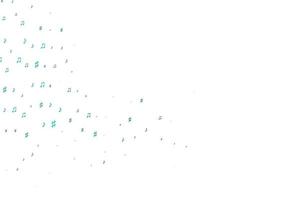 Light BLUE vector template with musical symbols.