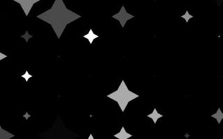 Light Silver, Gray vector template with sky stars.