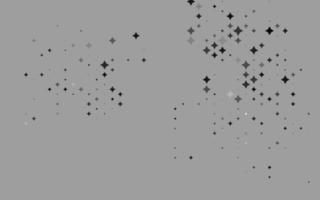 diseño vectorial gris plateado claro con estrellas brillantes. vector