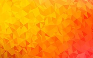 Light Yellow, Orange vector shining triangular pattern.