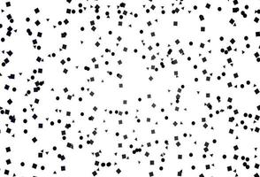 plantilla de vector negro claro con cristales, círculos, cuadrados.