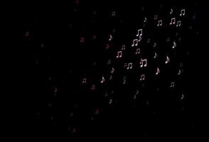 Dark Black vector backdrop with music notes.