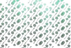 Light Green vector doodle pattern.