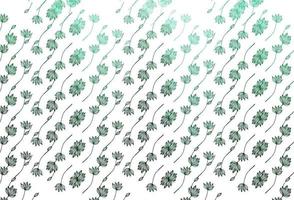 Light Green vector doodle pattern.