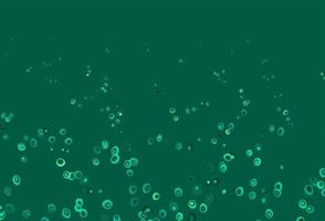 Light Green vector background with bubbles.