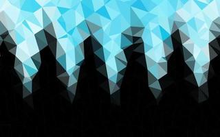 Light BLUE vector shining triangular background.