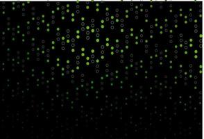 Dark Green vector background with bubbles.