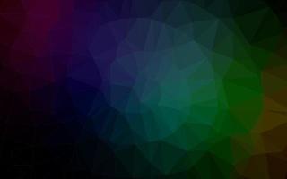 Dark Multicolor, Rainbow vector triangle mosaic template.