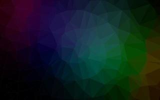 Dark Multicolor, Rainbow vector triangle mosaic template.