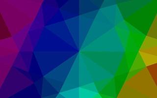 Dark Multicolor, Rainbow vector polygon abstract layout.