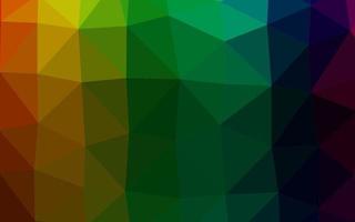 Dark Multicolor, Rainbow vector polygon abstract backdrop.