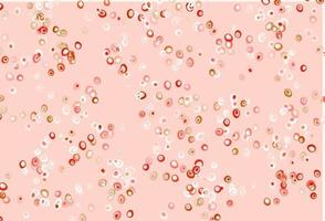 Light Green, Red vector background with bubbles.