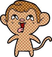 crazy cartoon monkey vector