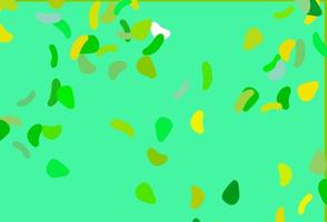 Light Green, Yellow vector background with abstract forms.