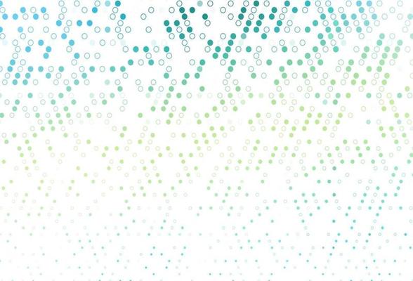 Light Green, Yellow vector background with bubbles.