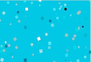 Light BLUE vector background with triangles, circles, cubes.