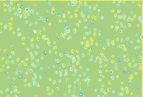 Light Green, Yellow vector cover with spots.