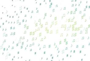 Light Green, Yellow vector pattern with music elements.