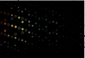 Dark Multicolor, Rainbow vector pattern with spheres.