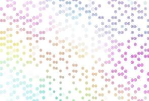 Light Multicolor, Rainbow vector texture with colored snowflakes.