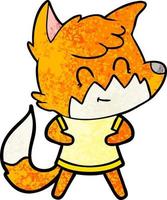 cartoon friendly fox vector