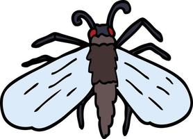 cartoon doodle fly vector