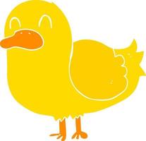 flat color style cartoon duck vector