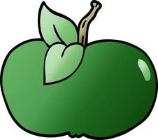 cartoon doodle juicy apple vector