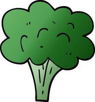 cartoon doodle broccoli stalk vector