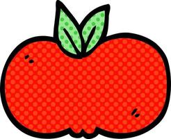 cartoon doodle apple vector