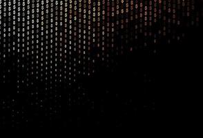 Dark Orange vector texture with financial symbols.