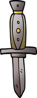 cartoon doodle tattoo dagger symbol vector