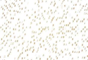Light Orange vector backdrop with music notes.