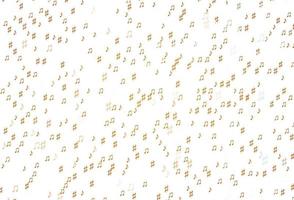 Light Orange vector backdrop with music notes.