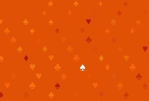 Light Orange vector cover with symbols of gamble.