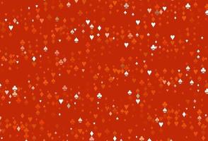 Light Orange vector pattern with symbol of cards.