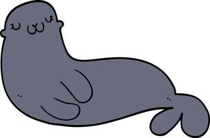 cute cartoon seal vector