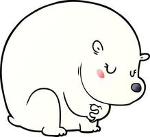 cute cartoon polar bear vector