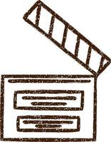 Clapper Board Charcoal Drawing vector