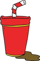 cartoon soda cup vector